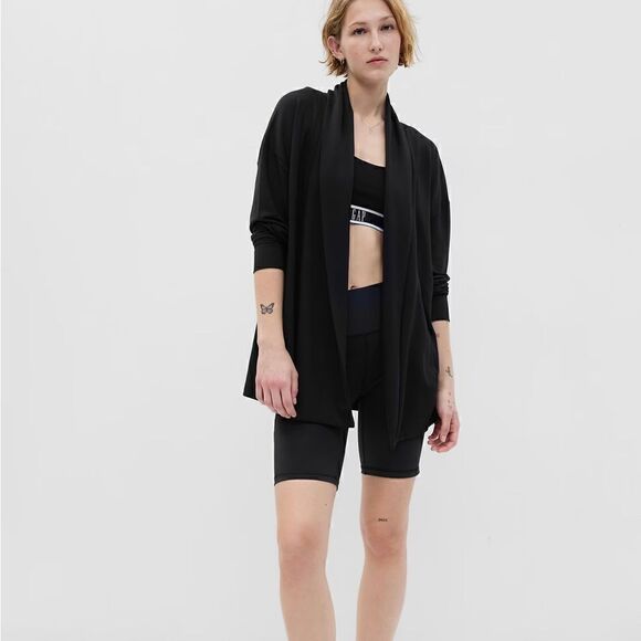 GAP Body Black Open Front Cardigan - Picture 2 of 6